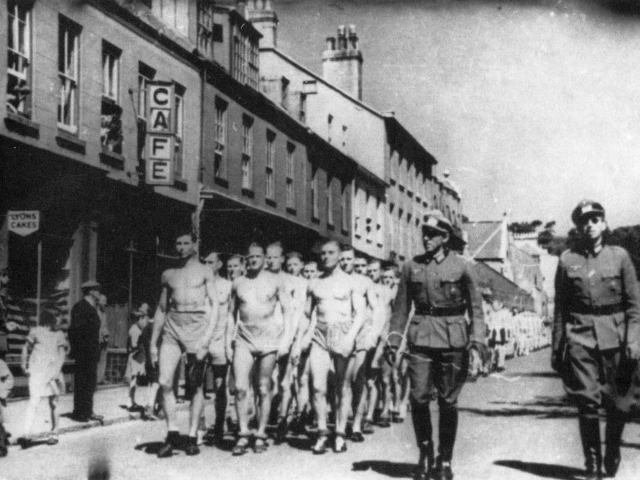 Germans marching to fitness training